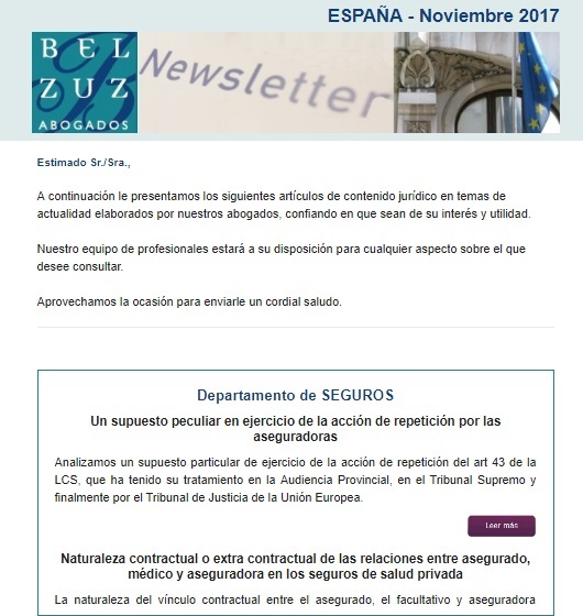 Newsletter España - Noviembre 2017