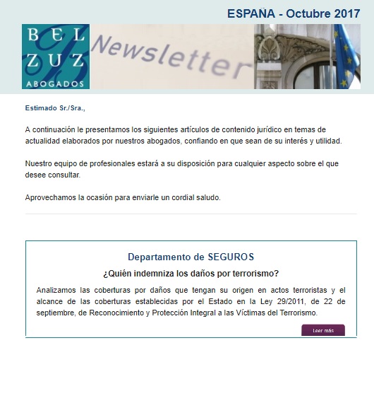 Newsletter España - Octubre 2017