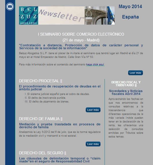 Newsletter España - mayo 2014