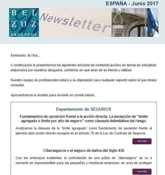 Newsletter España - Junio 2017