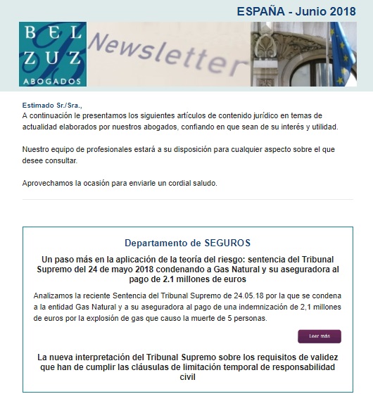 Newsletter España - Junio 2018