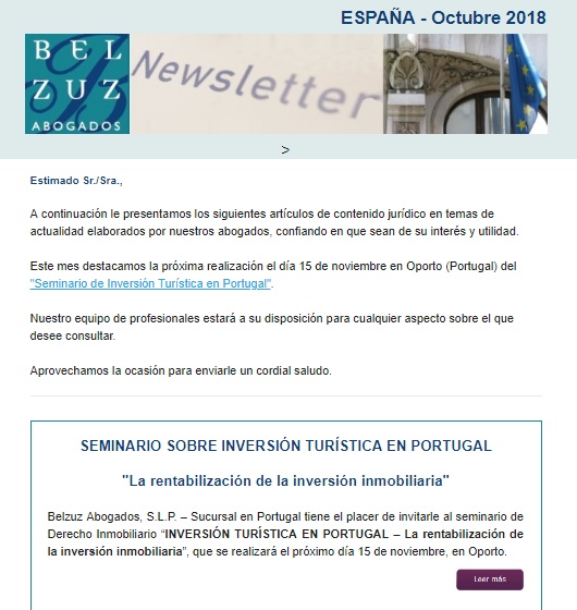Newsletter España - Octubre 2018