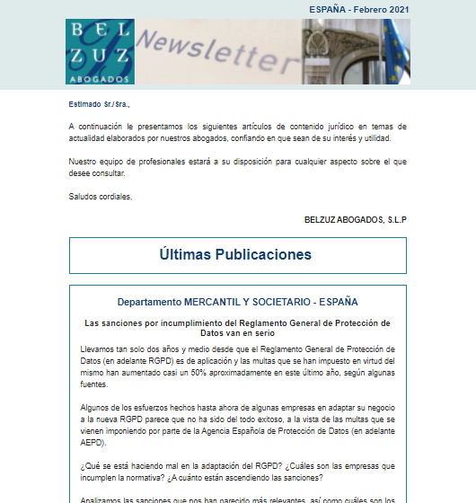 Newsletter España - Marzo 2021